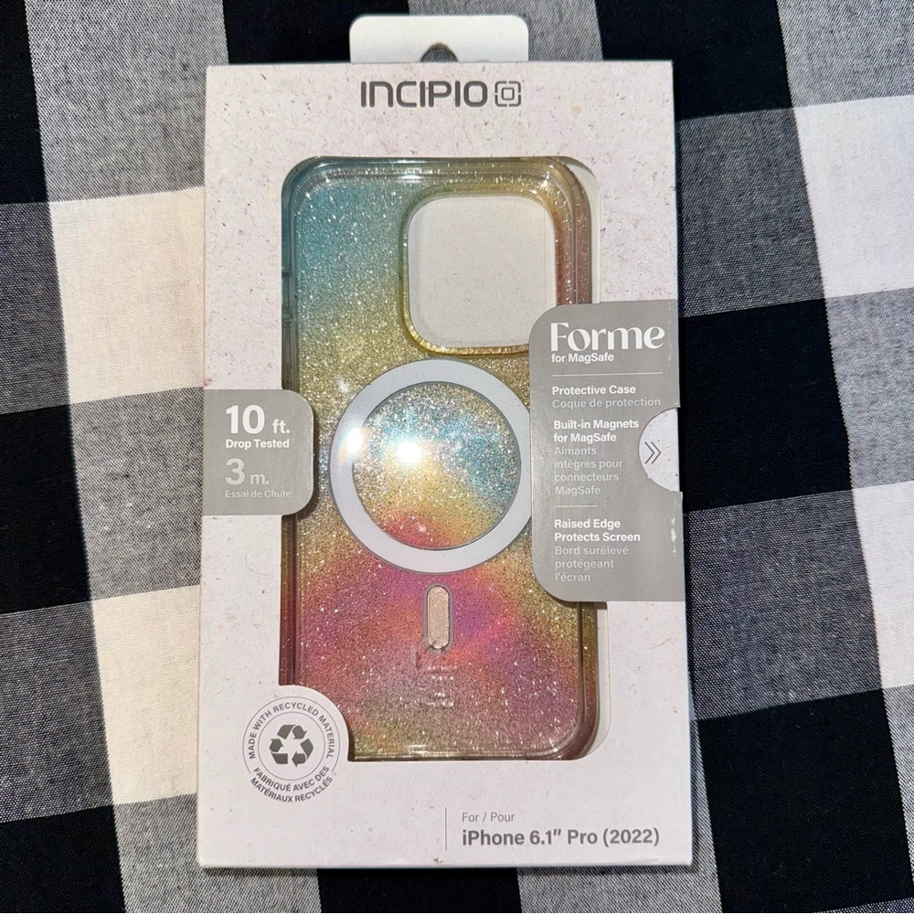 Two Cases Incipio Glitter Case for iPhone 6.1" Pro and Otterbox Symmetry